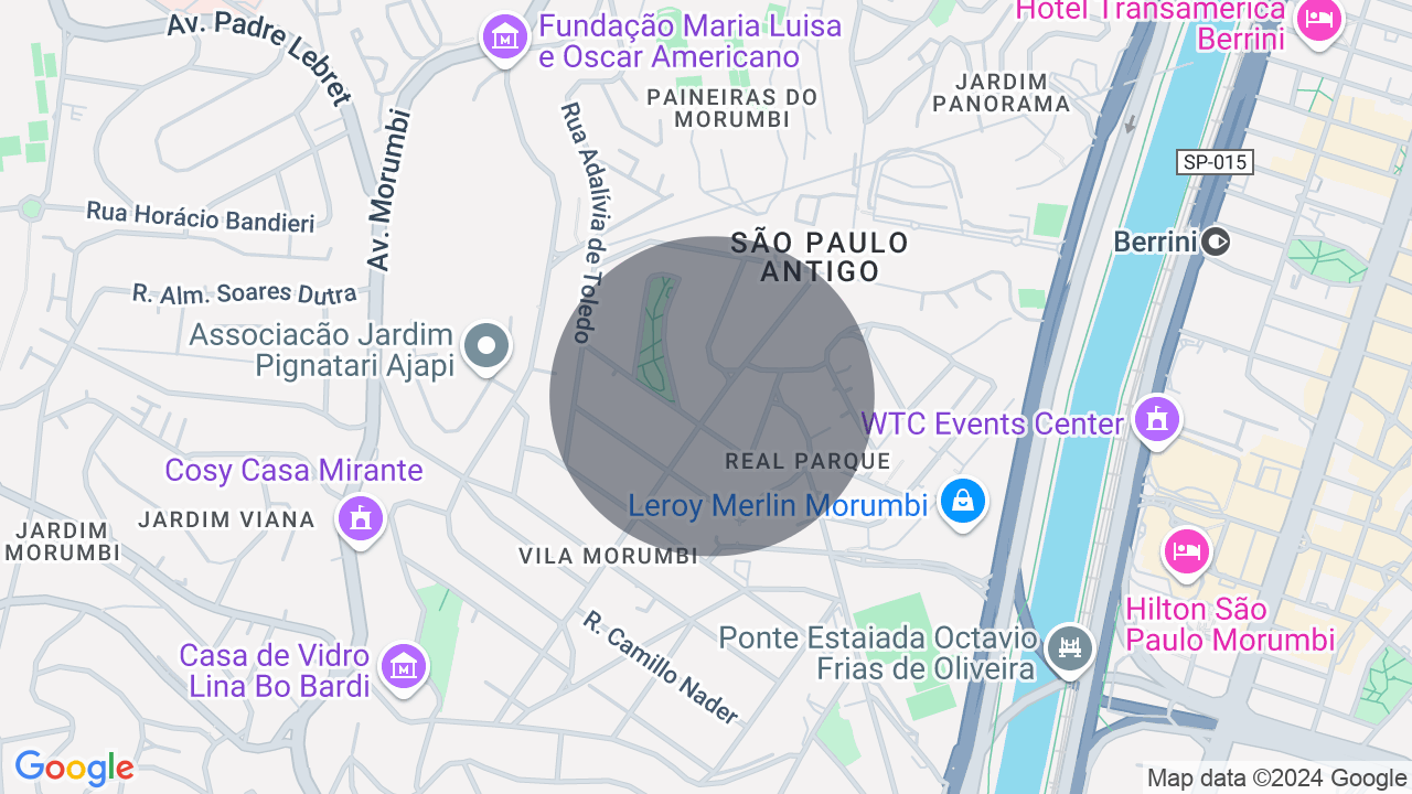 Mapa da localização — Real Parque, São Paulo