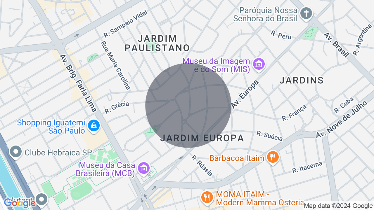 Mapa da localização — Jardim Europa, São Paulo