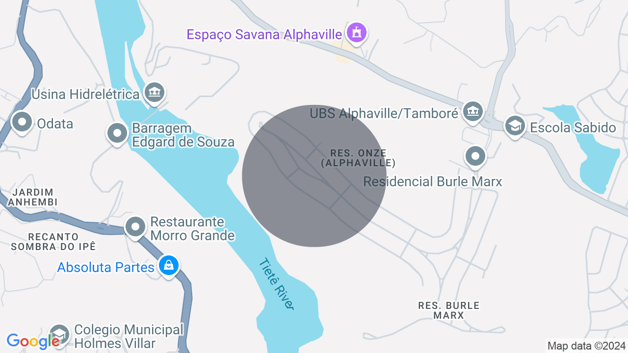 Mapa da localização — Alphaville, Santana de Parnaíba