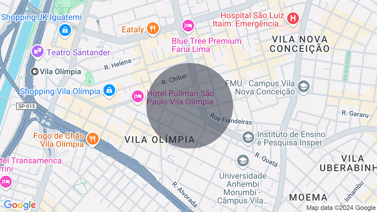 Mapa da localização — Vila Olímpia, São Paulo