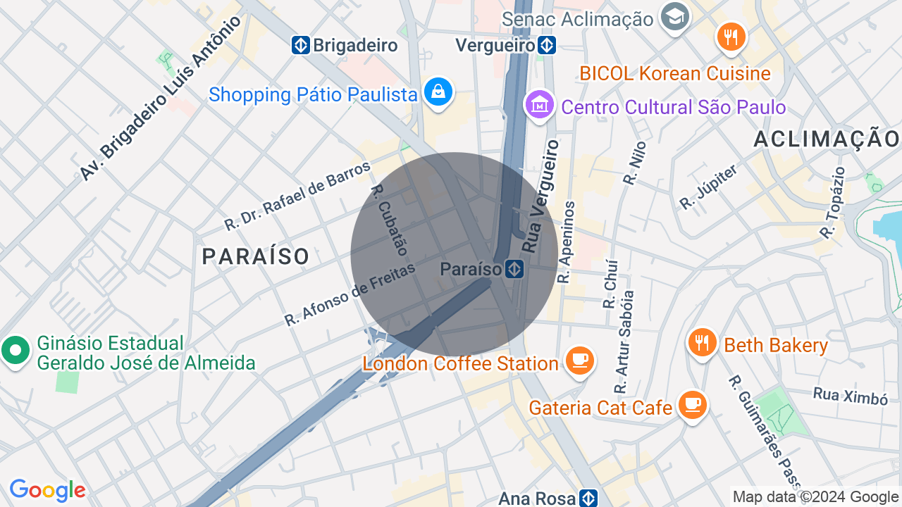 Mapa da localização — Paraíso, São Paulo