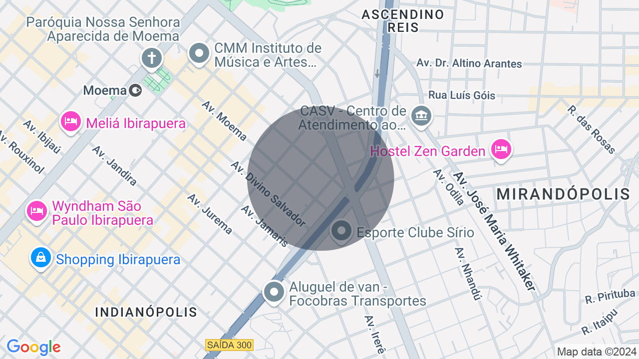 Mapa da localização — Moema, São Paulo