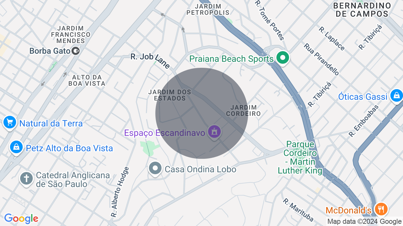 Mapa da localização — Jardim Petrópolis, São Paulo