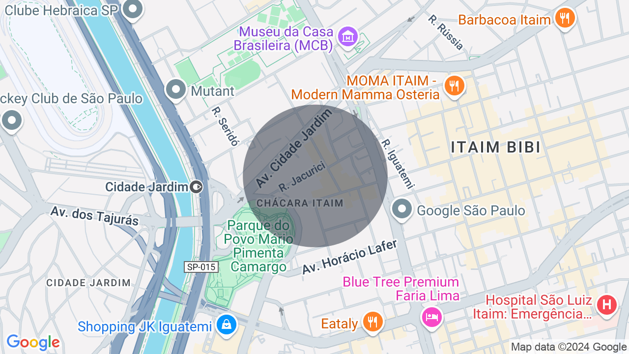 Mapa da localização — Itaim Bibi, São Paulo