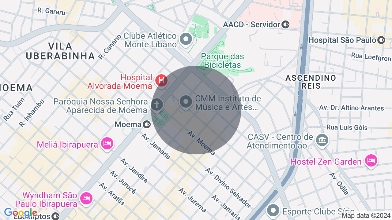 Mapa da localização — Moema, São Paulo