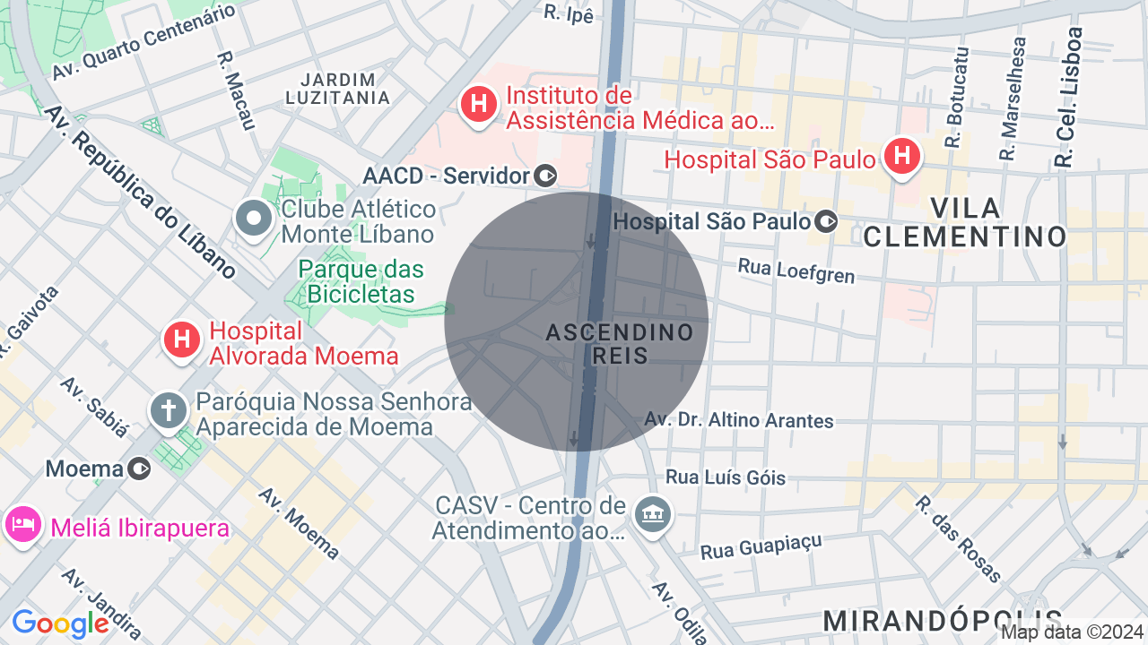 Mapa da localização — Ibirapuera, São Paulo