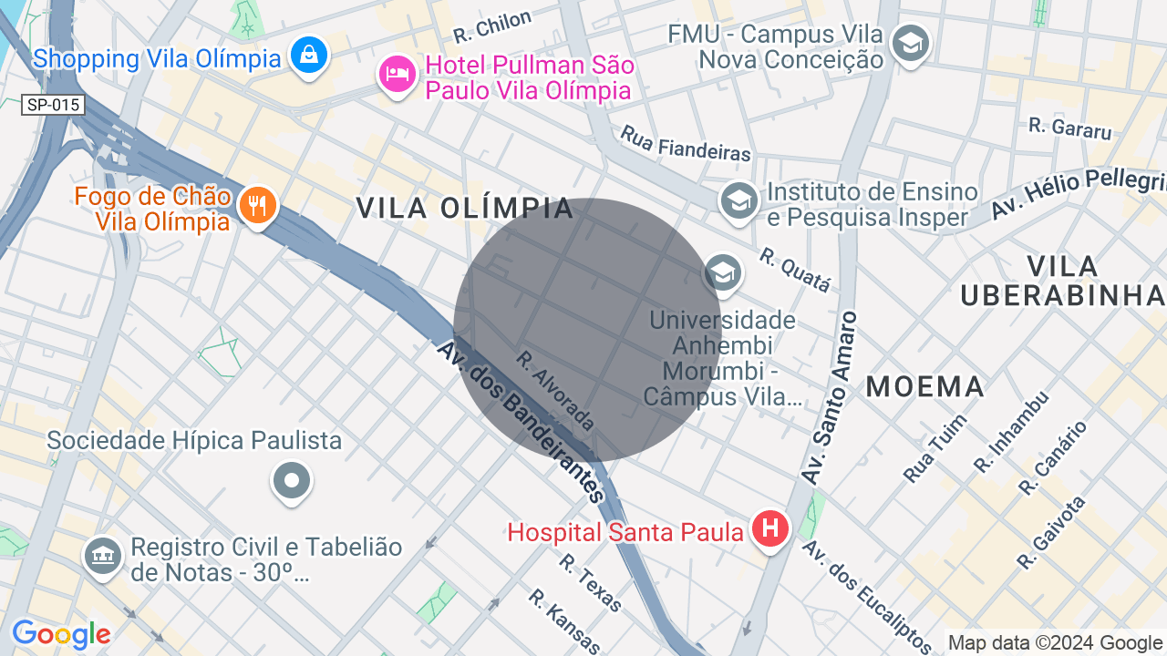 Mapa da localização — Vila Olímpia, São Paulo