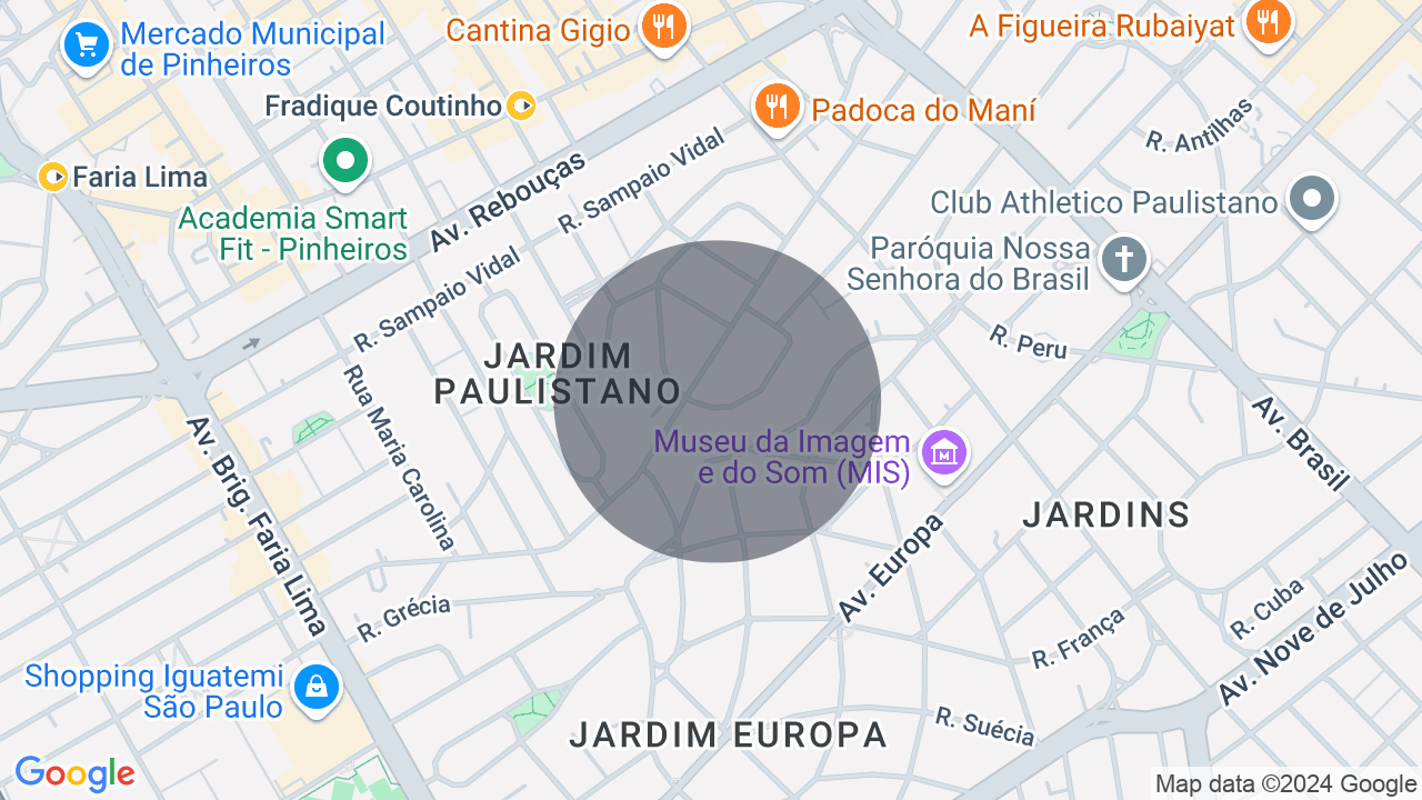 Mapa da localização — Jardim América, São Paulo
