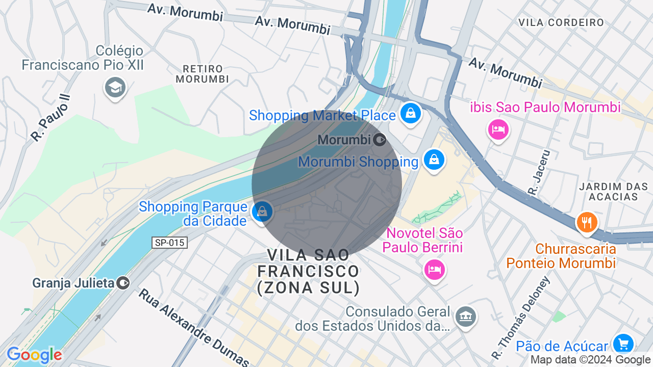 Mapa da localização — Brooklin, São Paulo