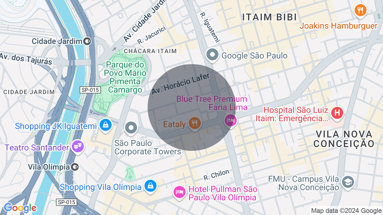 Mapa da localização — Itaim Bibi, São Paulo