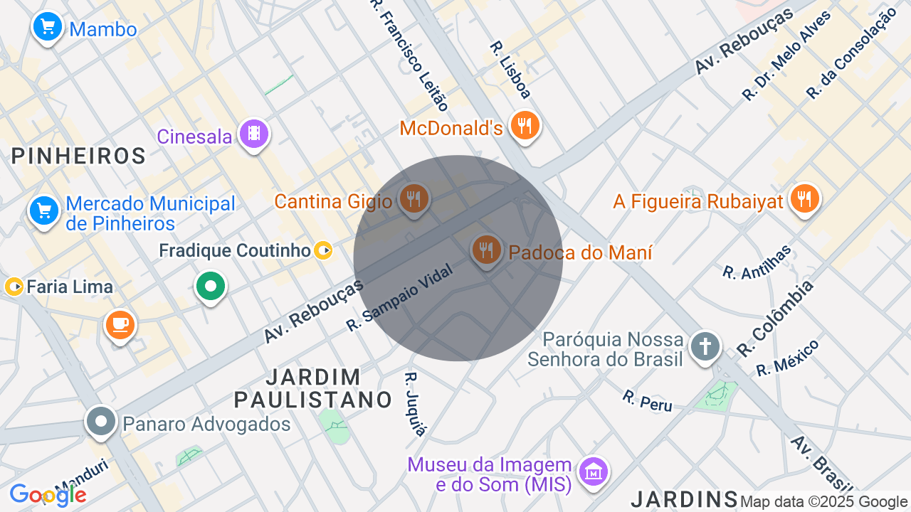 Mapa da localização — Jardim Paulistano, São Paulo