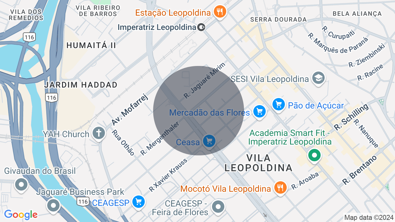Mapa da localização — Vila Leopoldina, São Paulo