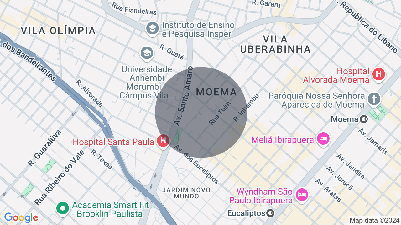 Mapa da localização — Moema, São Paulo