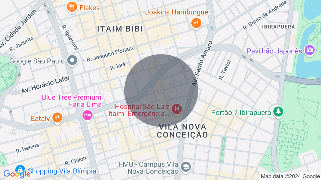 Mapa da localização — Vila Nova Conceição, São Paulo