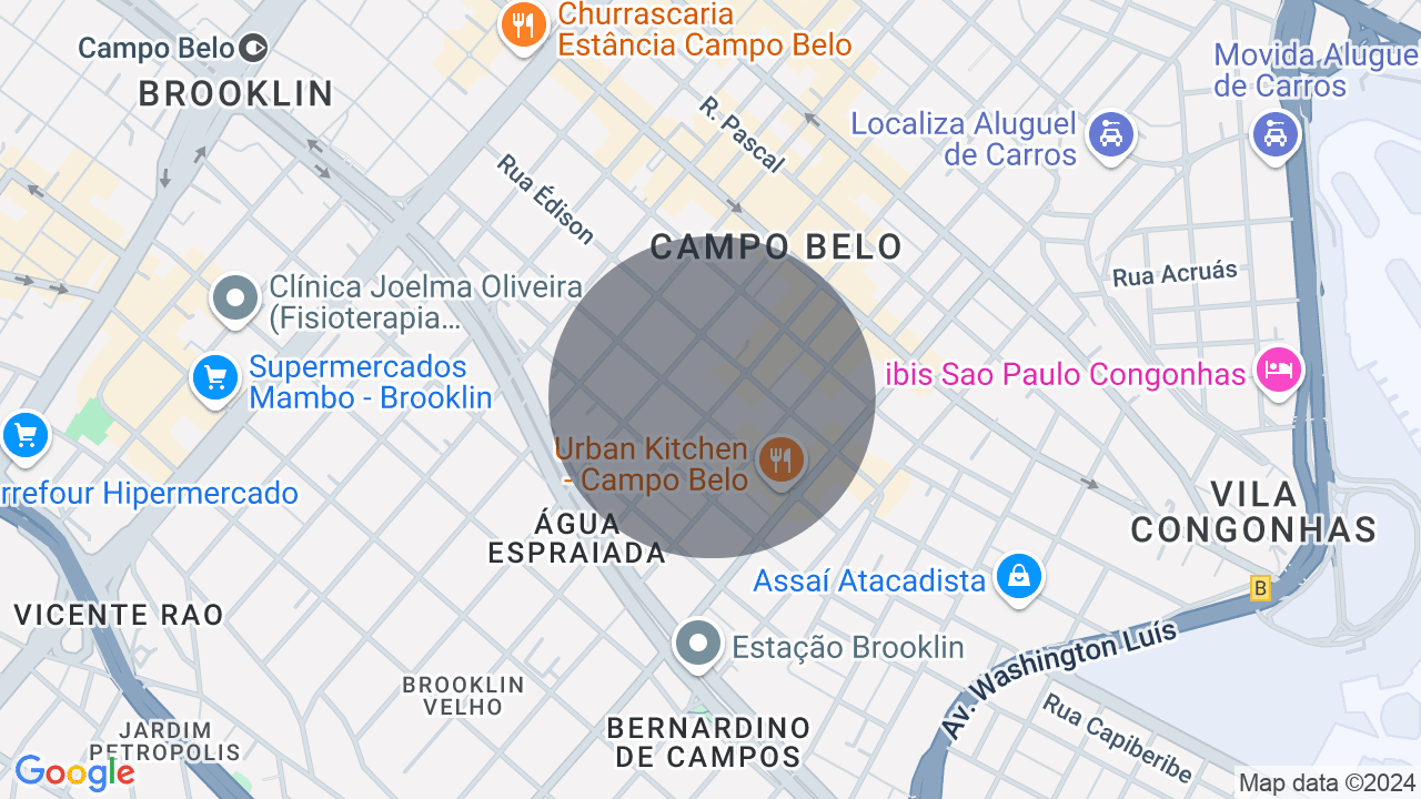 Mapa da localização — Campo Belo, São Paulo