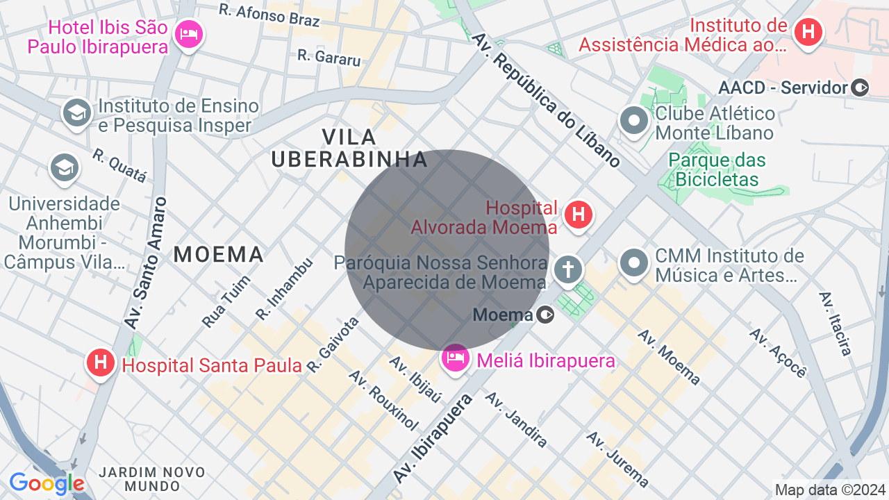 Mapa da localização — Moema, São Paulo