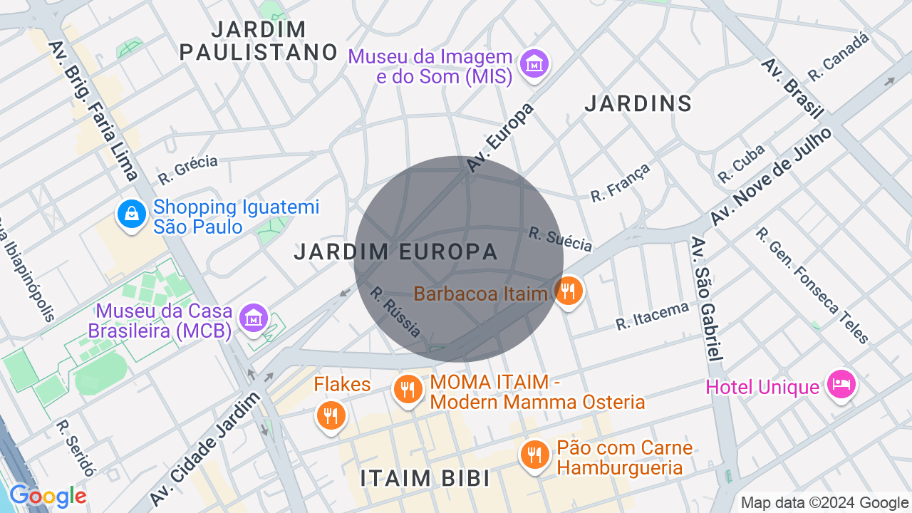 Mapa da localização — Jardim Europa, São Paulo