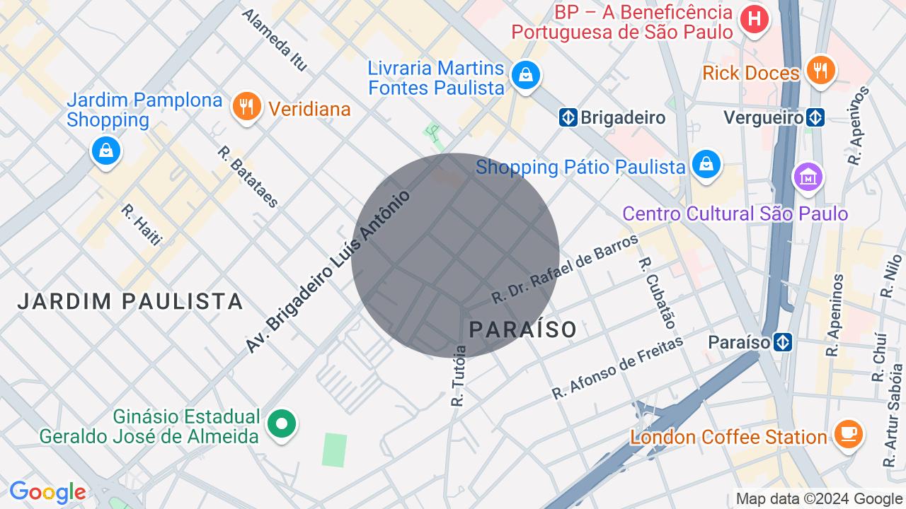 Mapa da localização — Jardins, São Paulo