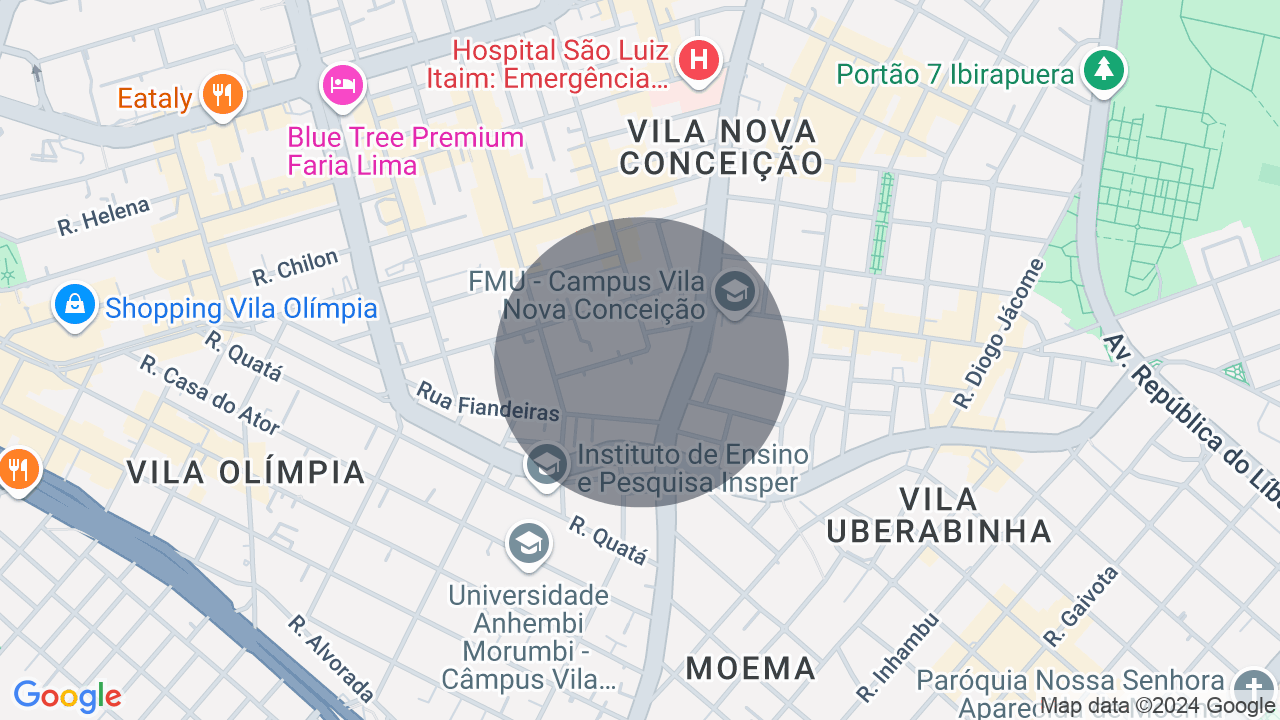 Mapa da localização — Vila Olímpia, São Paulo