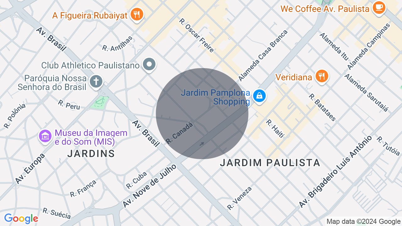 Mapa da localização — Jardim América, São Paulo