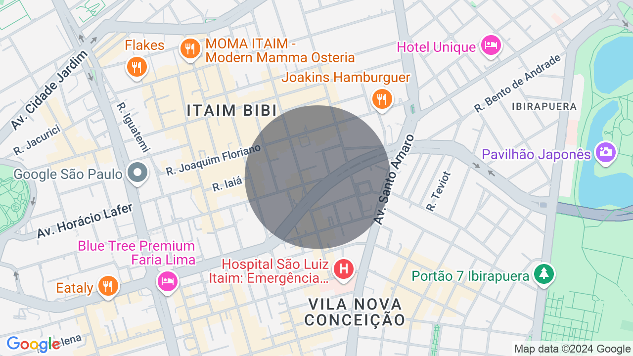 Mapa da localização — Itaim Bibi, São Paulo