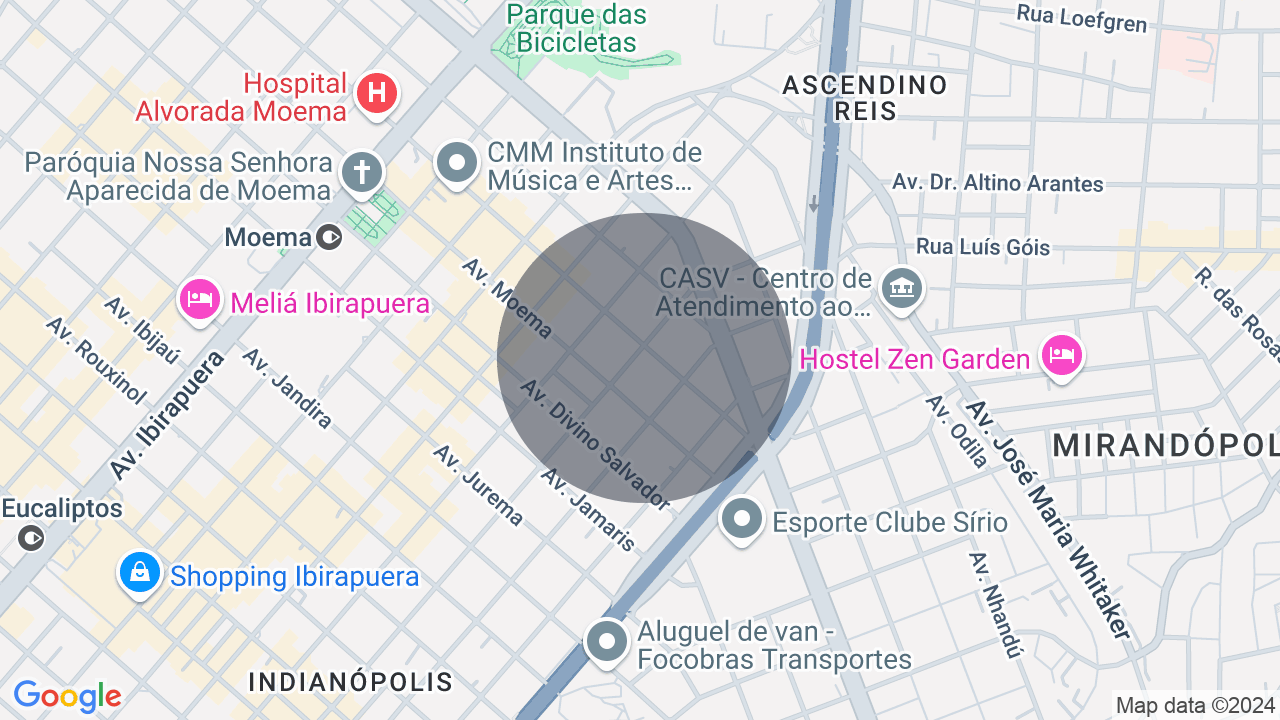 Mapa da localização — Moema, São Paulo