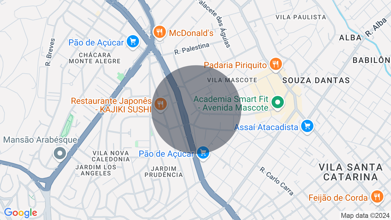 Mapa da localização — Vila Mascote, São Paulo