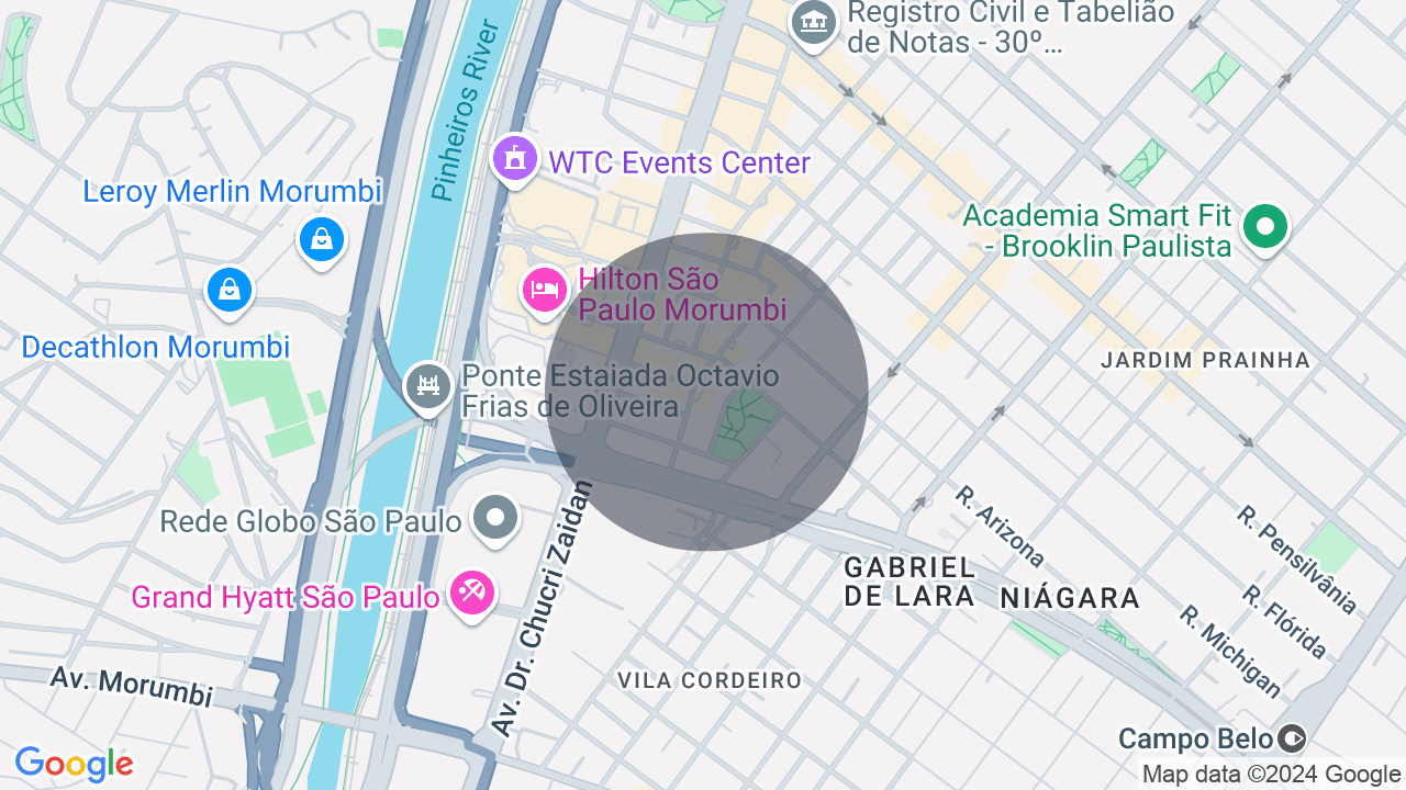 Mapa da localização — Brooklin, São Paulo