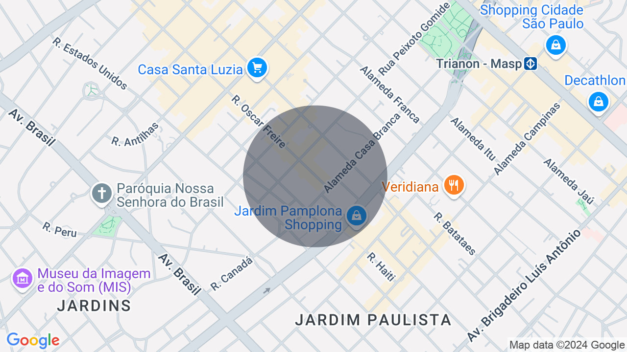 Mapa da localização — Jardins, São Paulo