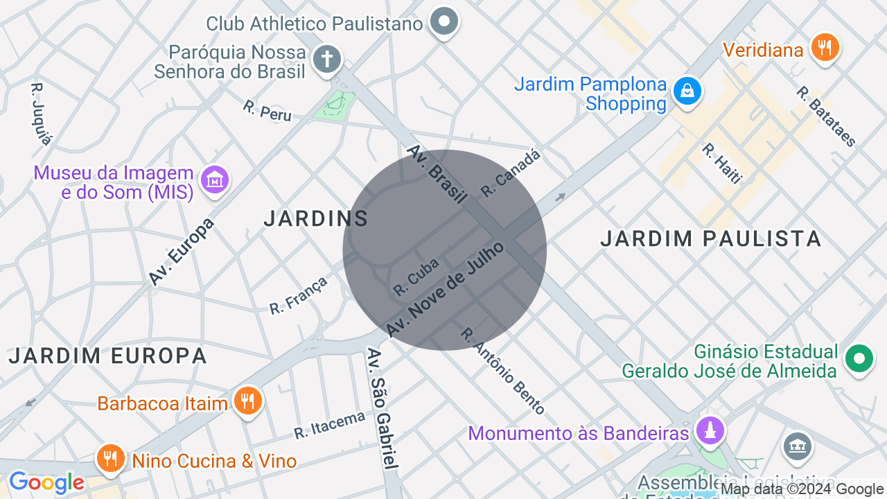 Mapa da localização — Jardim América, São Paulo