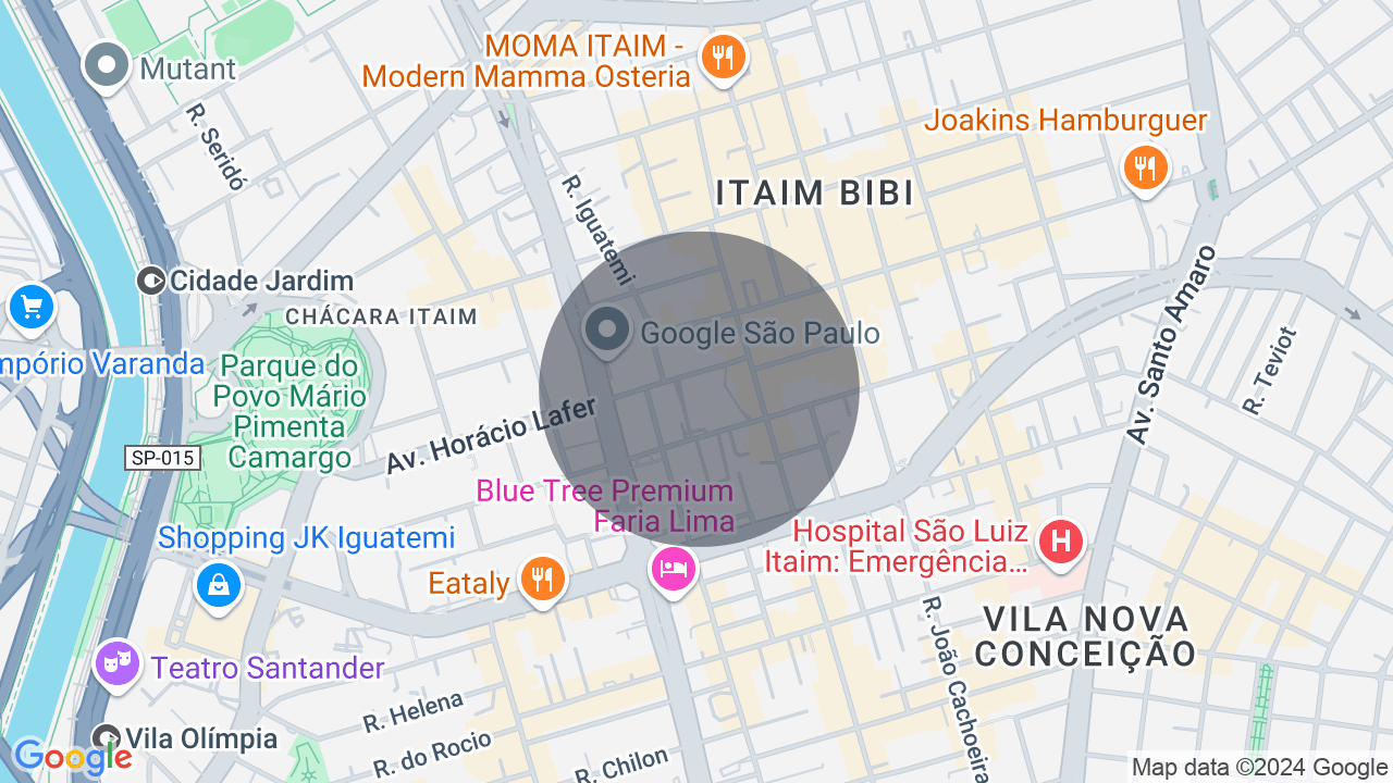 Mapa da localização — Itaim Bibi, São Paulo