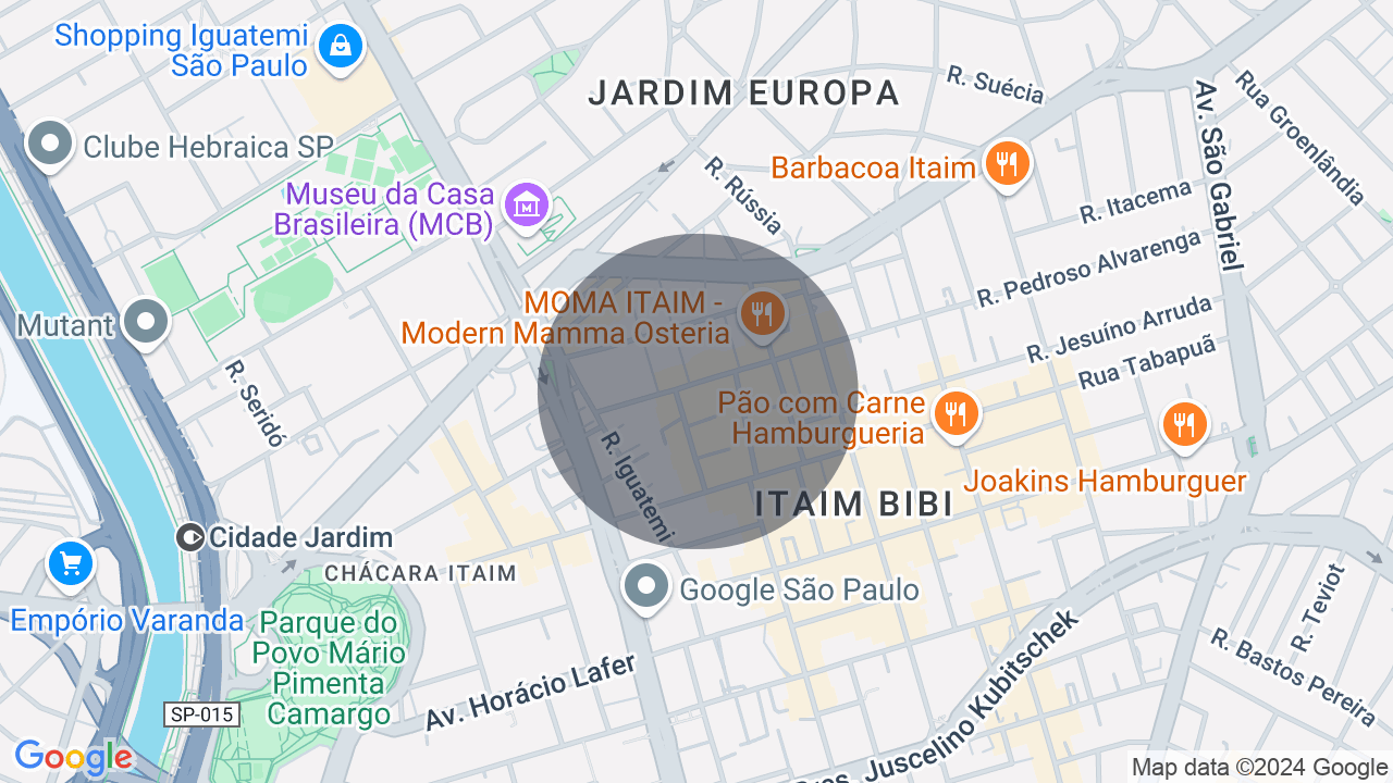 Mapa da localização — Itaim Bibi, São Paulo