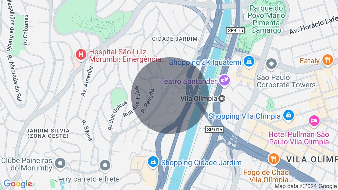 Mapa da localização — Cidade Jardim, São Paulo