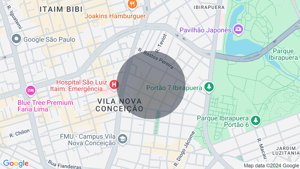 Mapa da localização — Vila Nova Conceição, São Paulo