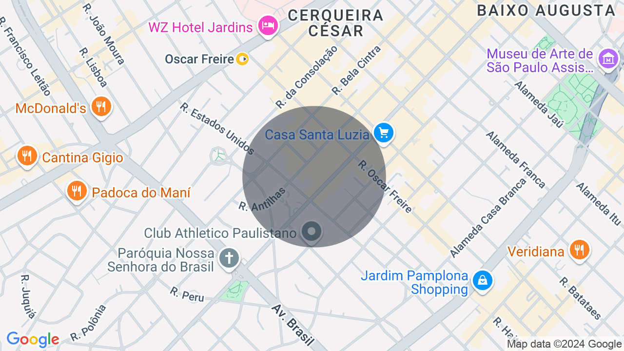 Mapa da localização — Cerqueira César, São Paulo