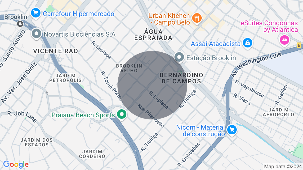 Mapa da localização — Campo Belo, São Paulo