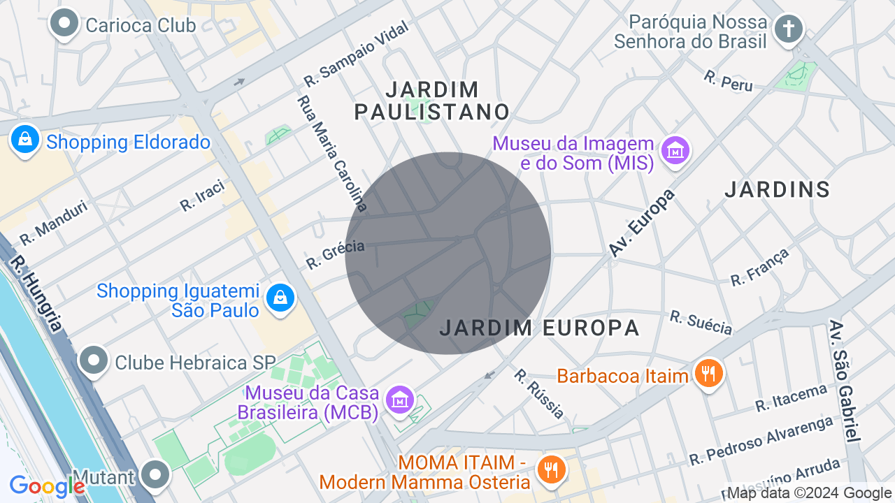 Mapa da localização — Jardim Europa, São Paulo