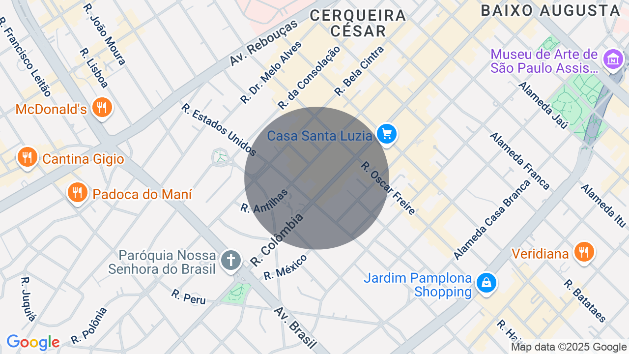 Mapa da localização — Cerqueira César, São Paulo