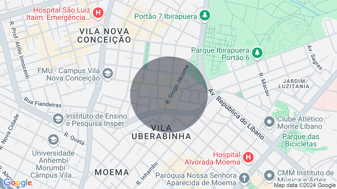 Mapa da localização — Vila Nova Conceição, São Paulo