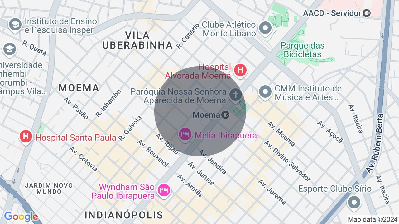 Mapa da localização — Moema, São Paulo