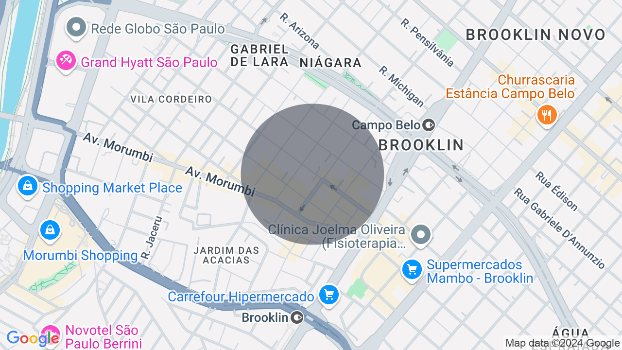 Mapa da localização — Brooklin, São Paulo