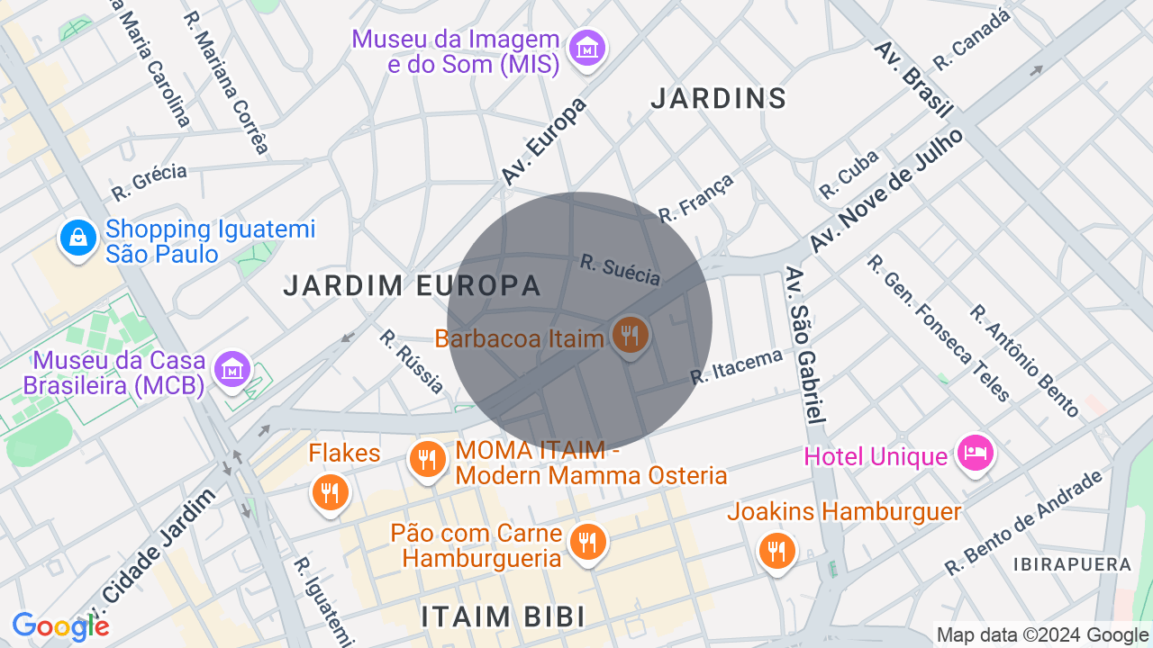 Mapa da localização — Jardim Europa, São Paulo