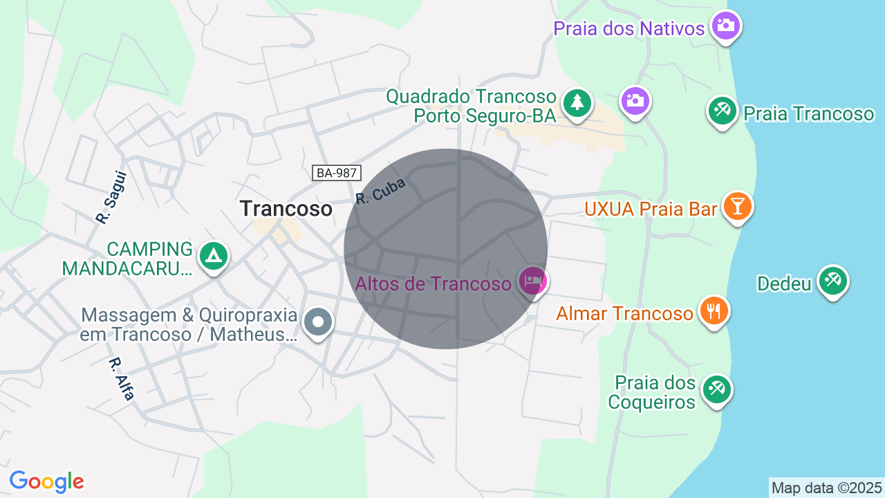 Mapa da localização — Trancoso, Porto Seguro