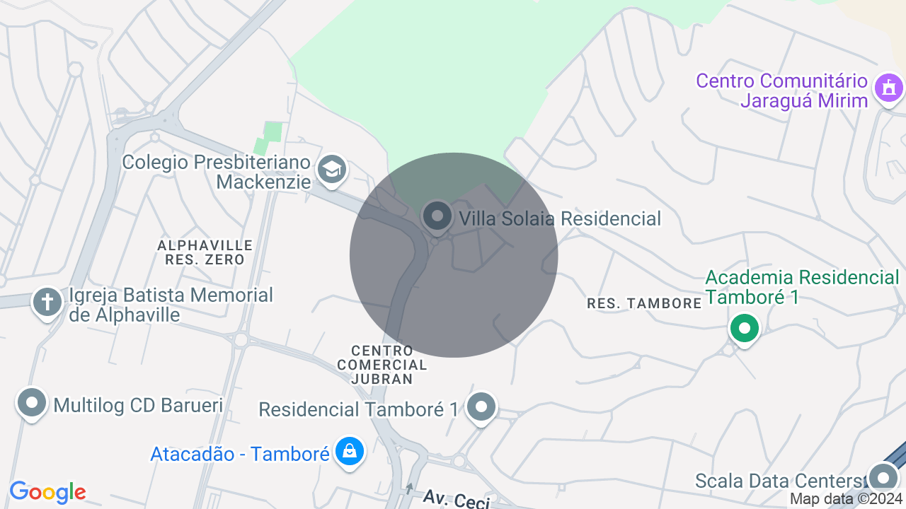 Mapa da localização — Tamboré, Barueri