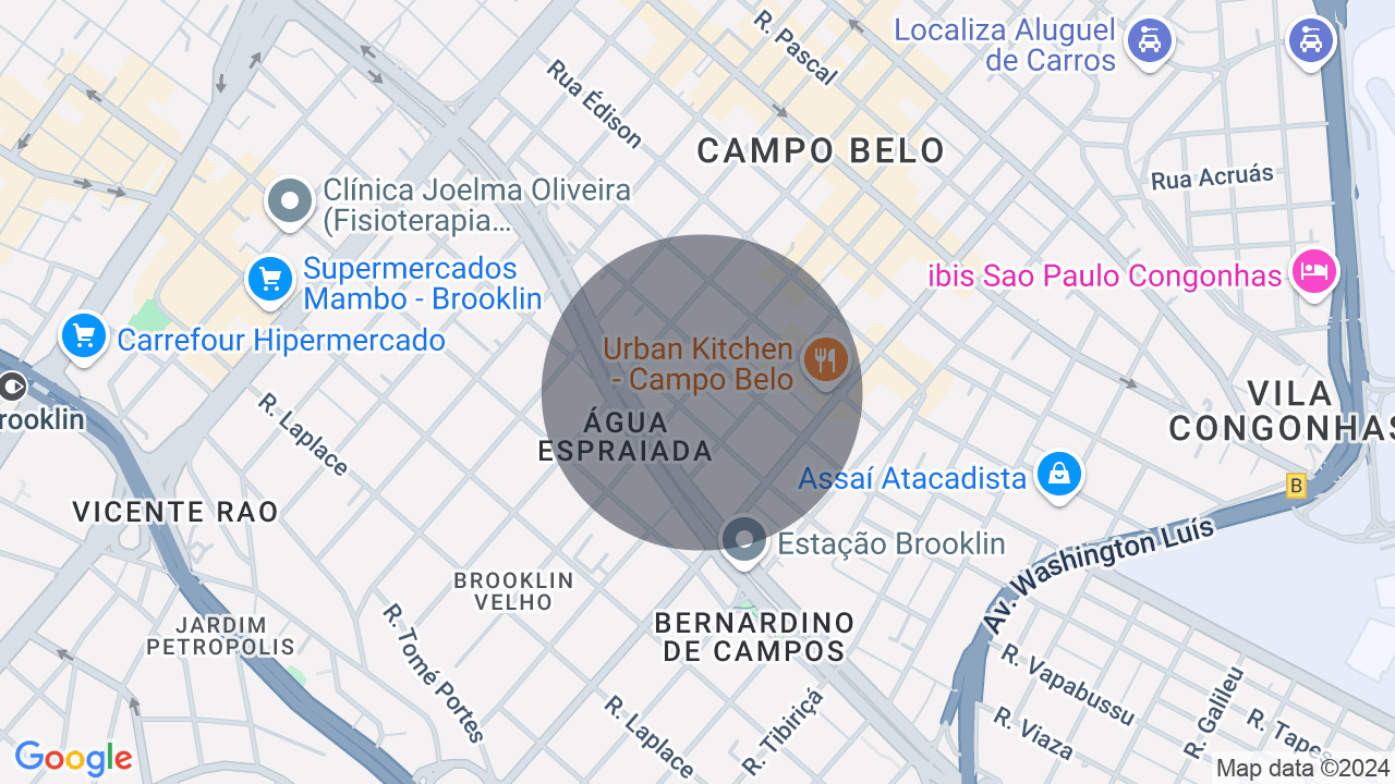 Mapa da localização — Campo Belo, São Paulo