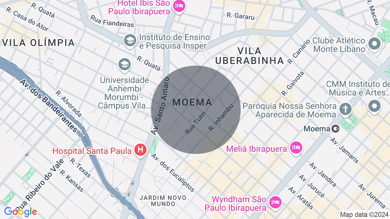 Mapa da localização — Moema, São Paulo