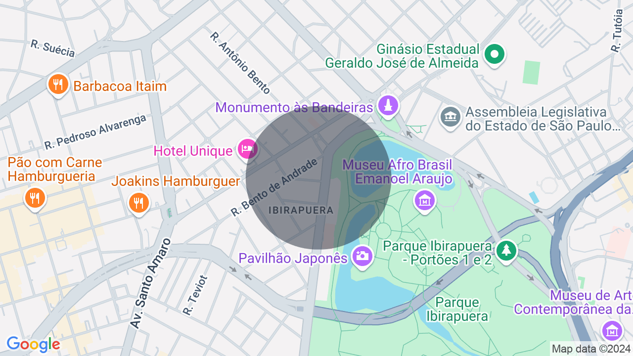 Mapa da localização — Ibirapuera, São Paulo