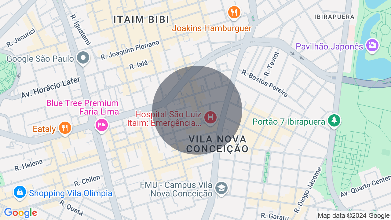 Mapa da localização — Itaim Bibi, São Paulo