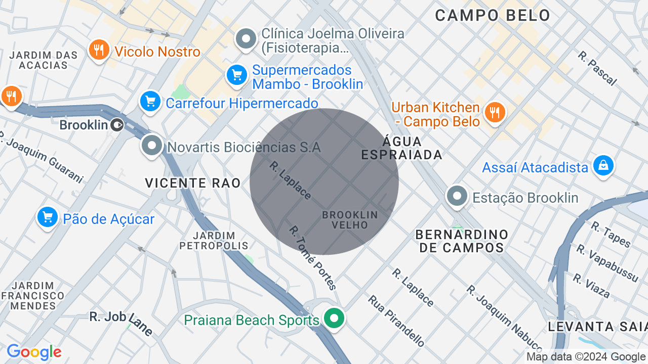 Mapa da localização — Campo Belo, São Paulo