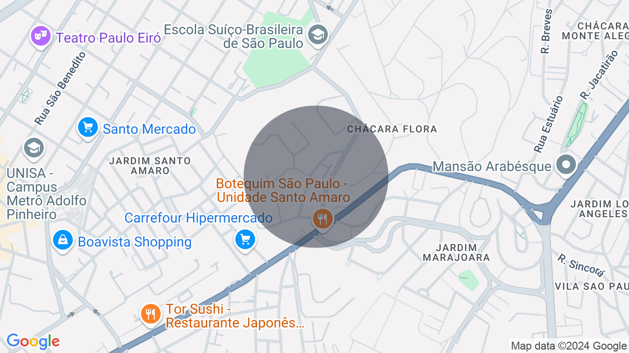 Mapa da localização — Santo Amaro, São Paulo